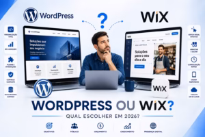 Comparação entre WordPress e Wix para criação de sites de pequenas empresas em 2026